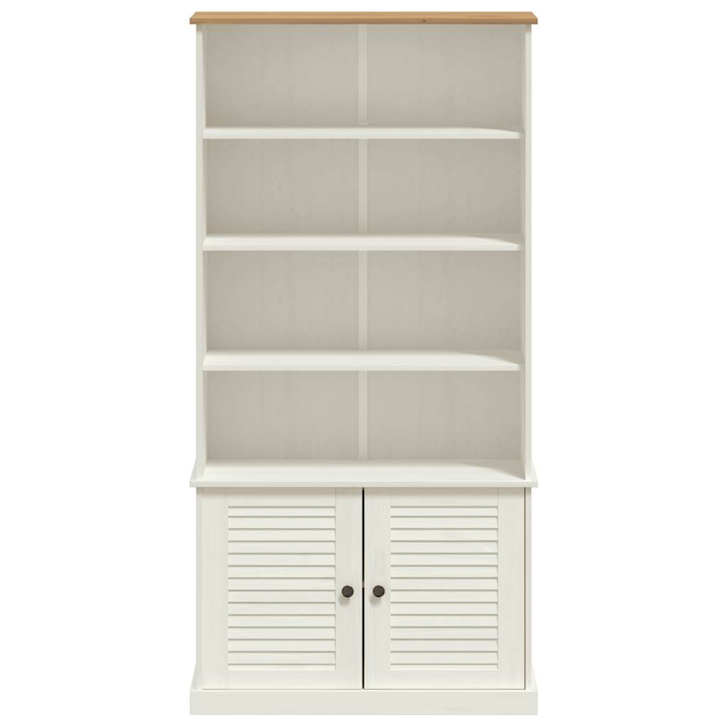 Bookcase VIGO White 85x35x170 cm Solid Wood Pine