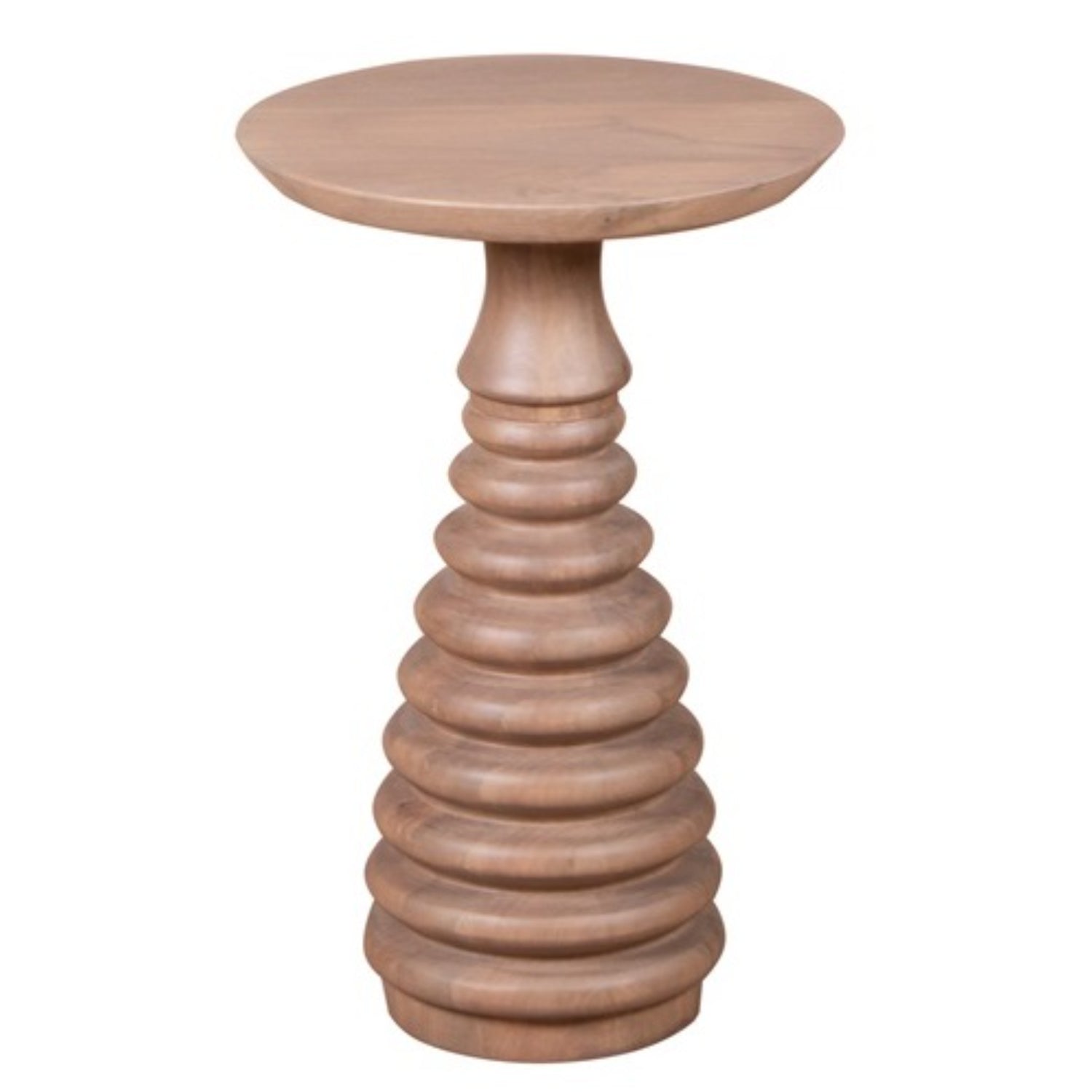 Chester Cane And Wood Pedestal Side Table