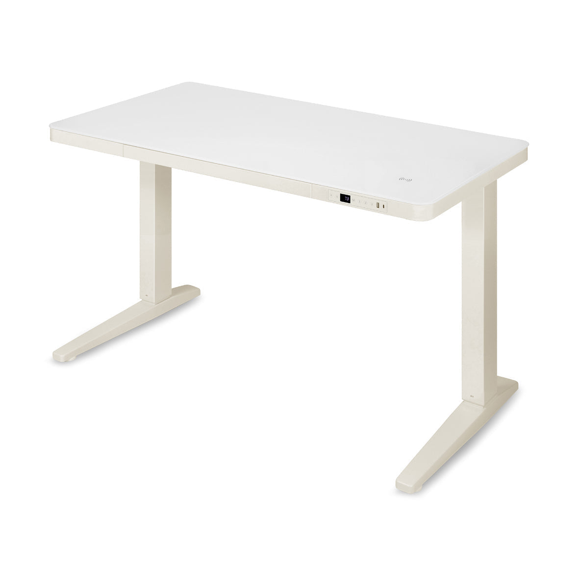 White office desk on a white background