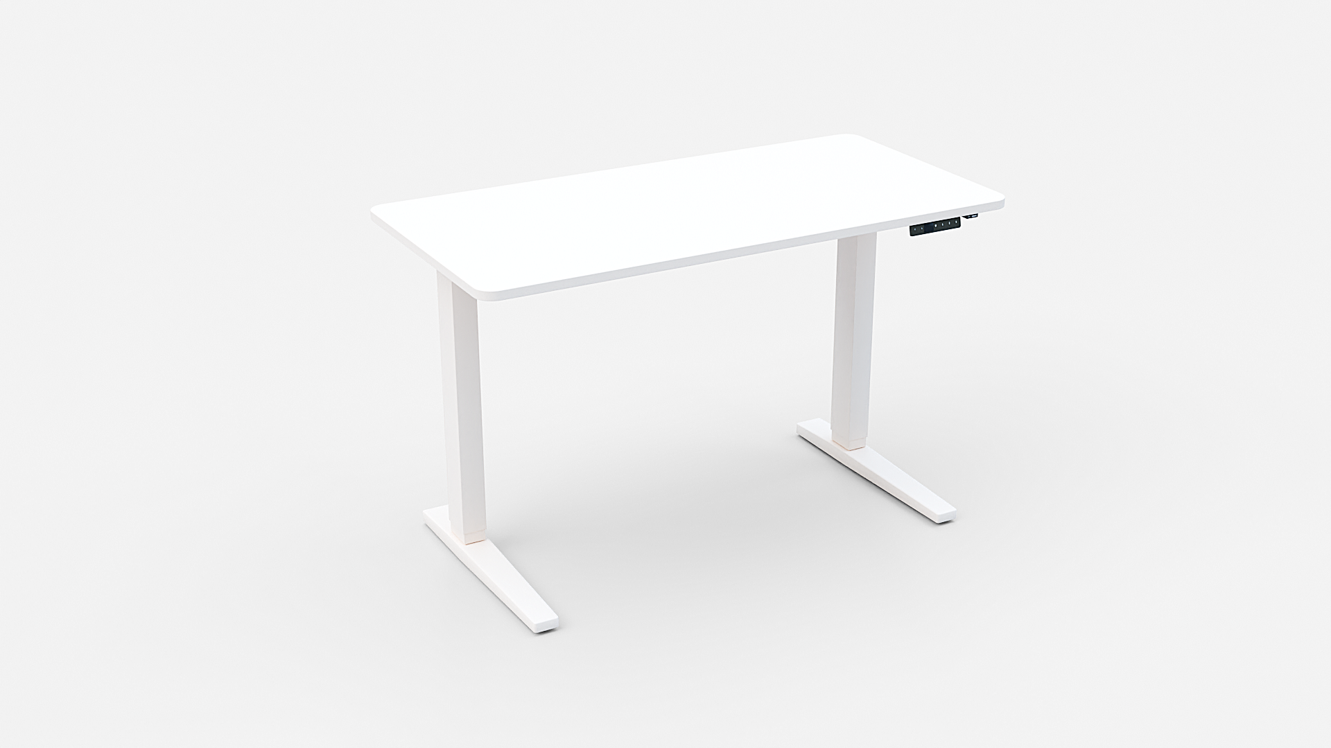 White office desk on a white background