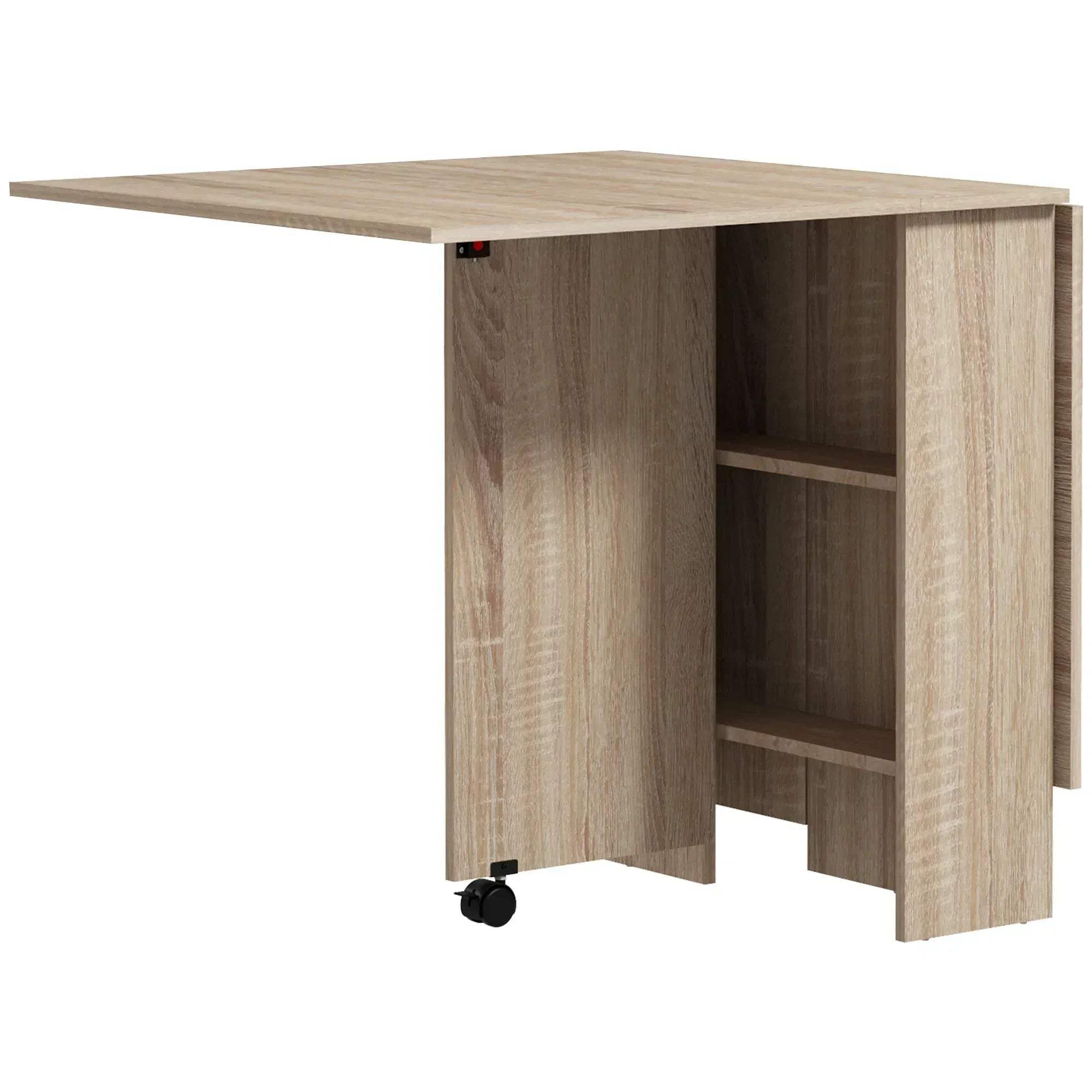 Folding Dining Table Drop Leaf Table for Small Spaces with 2 ti – Bobobiy