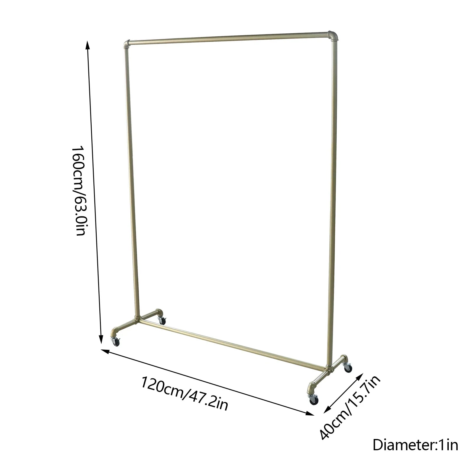 Movable Clothes Rack Universal Wheels Coat Rack Floor Clothes Hanger Bedroom Garment Rack Metal Clothing Rack Wardrobe Furniture