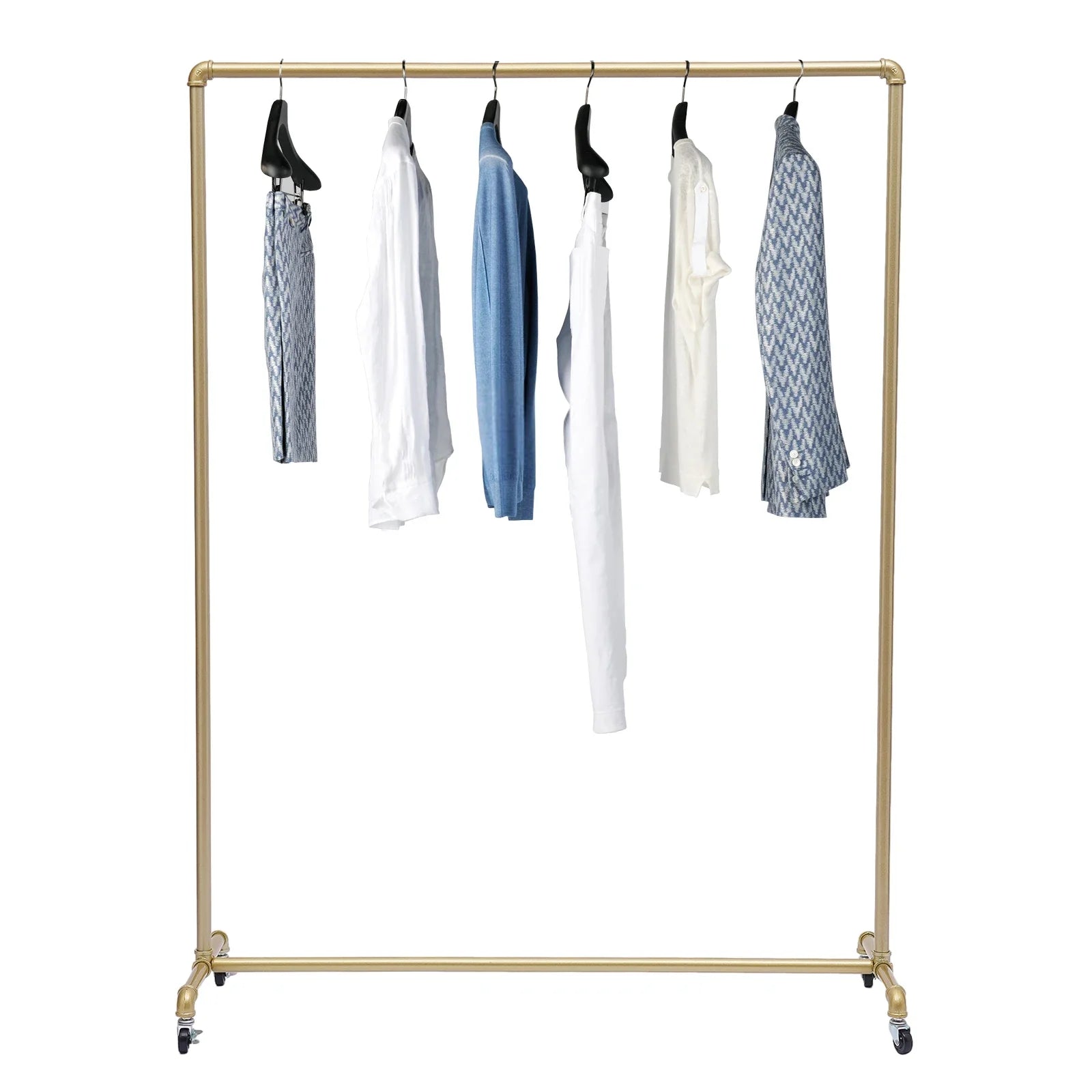 Movable Clothes Rack Universal Wheels Coat Rack Floor Clothes Hanger Bedroom Garment Rack Metal Clothing Rack Wardrobe Furniture