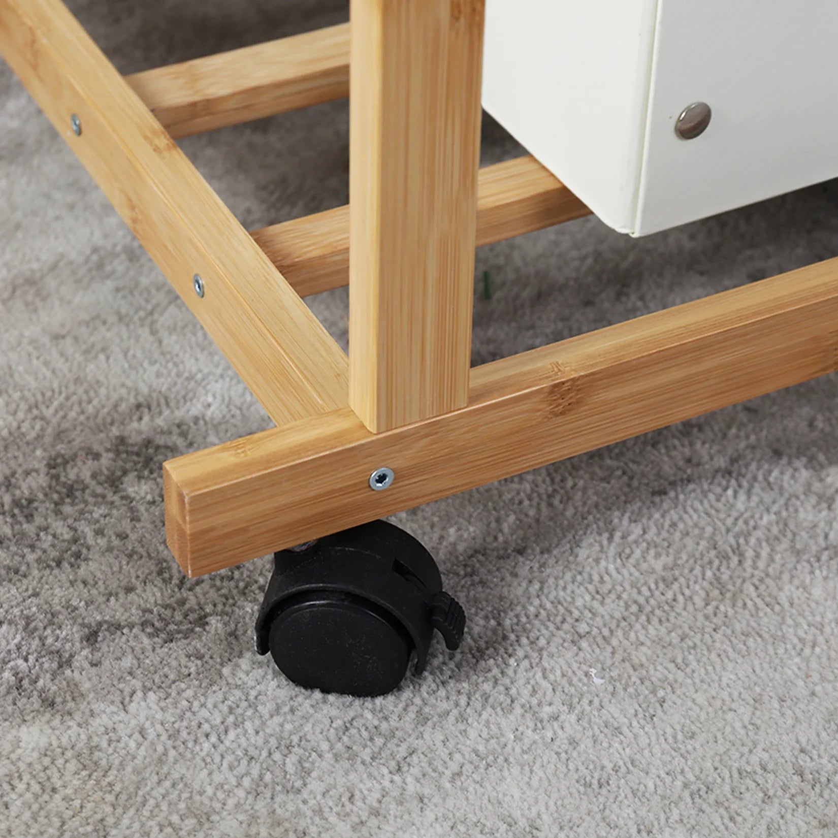 Double Layer Garment Hanging Display Stand Rack, Clothes Rail with Rolling Wheel, Heavy Duty, Wardrobe