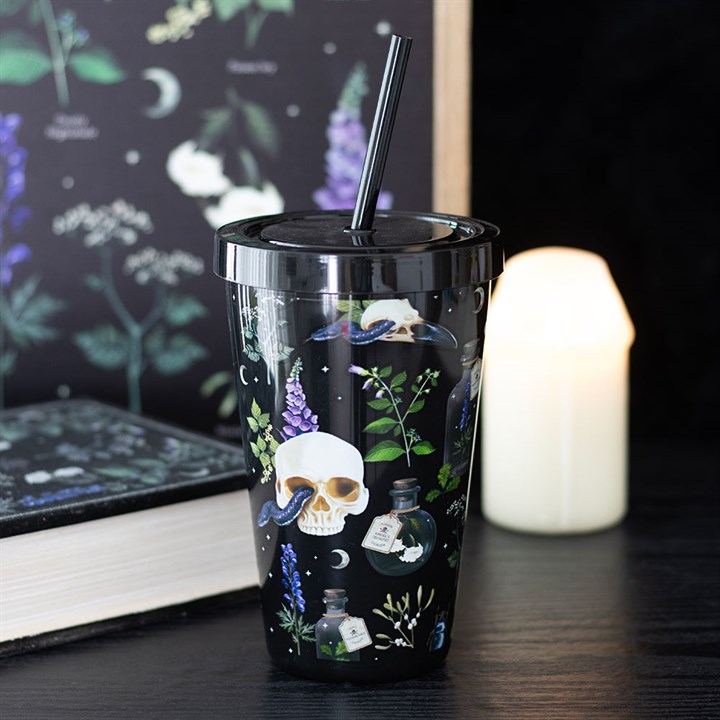 Venom & Vines Print Tumbler with Straw