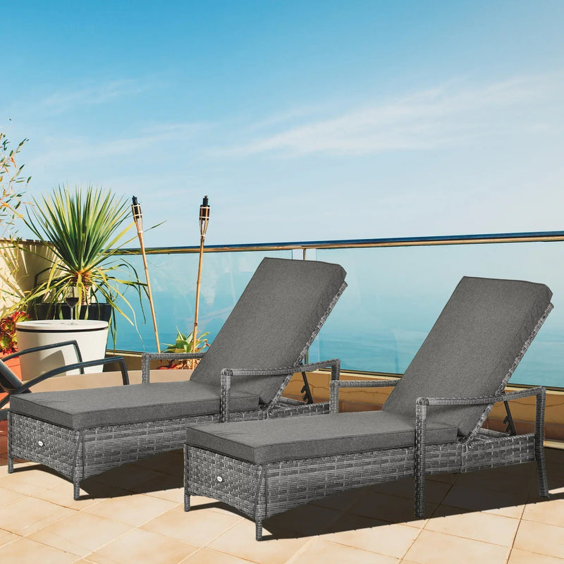 Rattan Sun Loungers