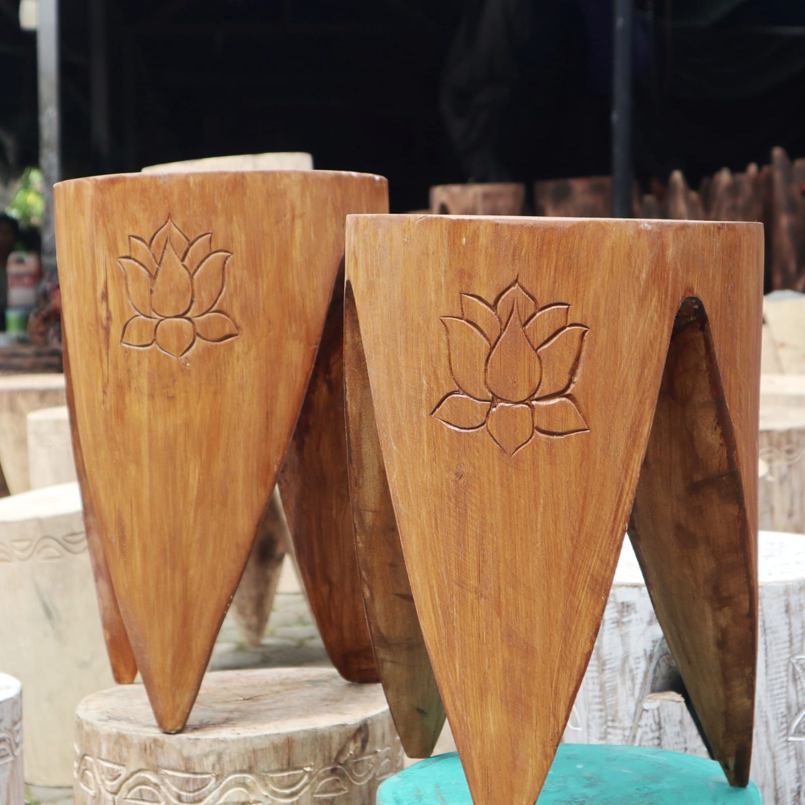 Wood Tables & Stools