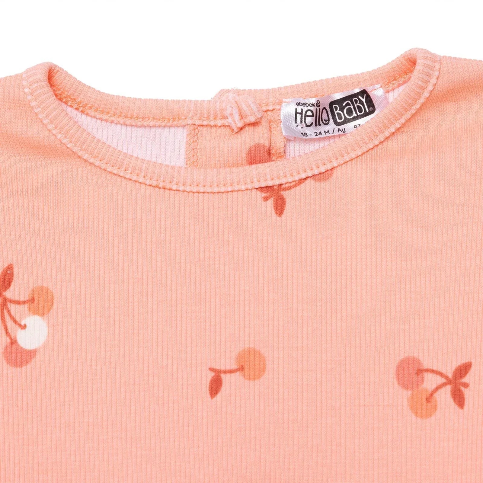 HelloBaby Winter Cherry Dress - Salmon