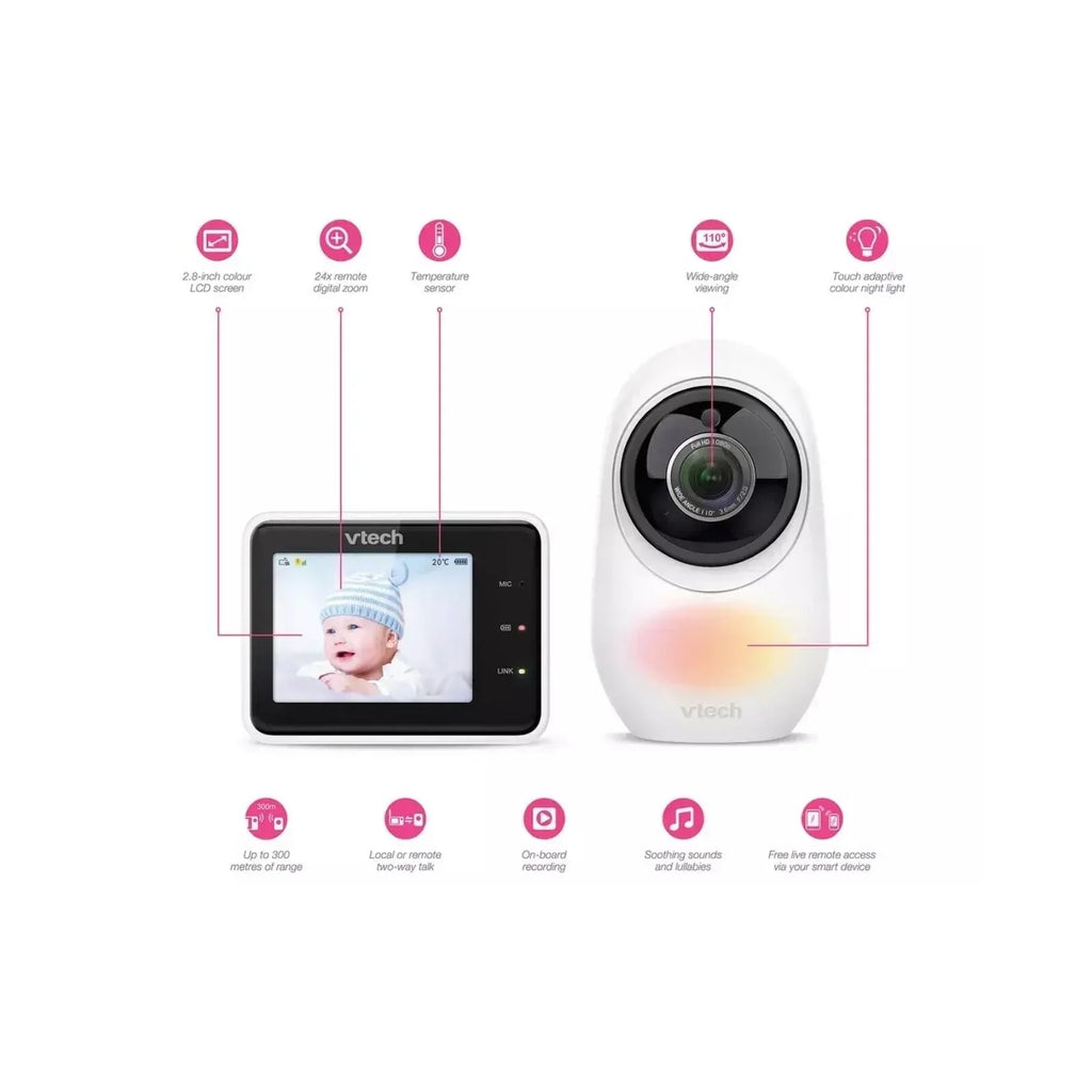 VTech RM2751 2.8" Smart Wi-Fi Baby Monitor - Bobobiy