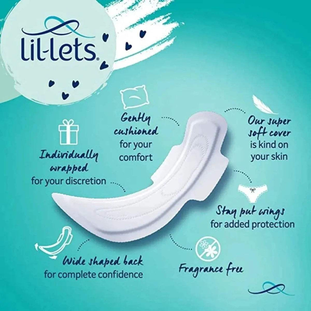 Extra long maternity maxi pad with wings, white absorbent pad