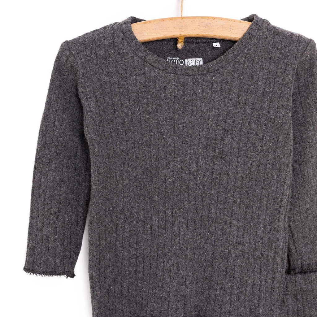 HelloBaby Baby Boy Long Sleeve Pyjamas Set - Dark Grey - Bobobiy