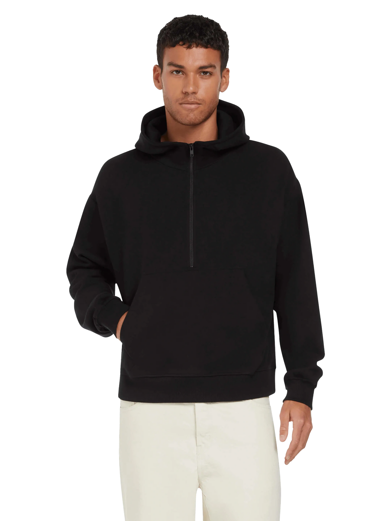 Organic Half Zip Hoodie: Unisex