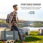 Green six-person camping tent carry bag for easy transport