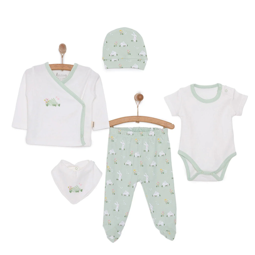 Bebbek Girl Newborn Gift Set 5 pcs - Green