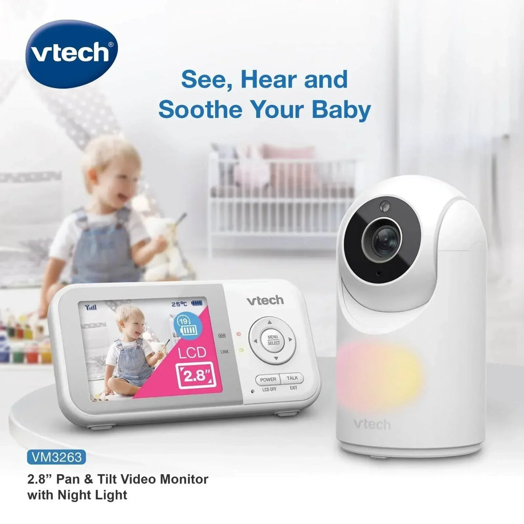 VTech - VM3263 2.8" Pan & Tilt Video Monitor with Night Light - Bobobiy
