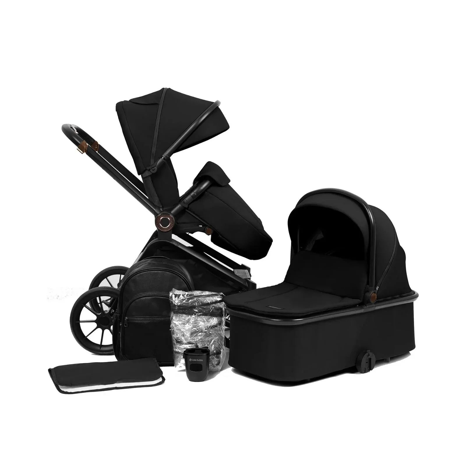Ickle Bubba Altima Pram 9 pcs - Black