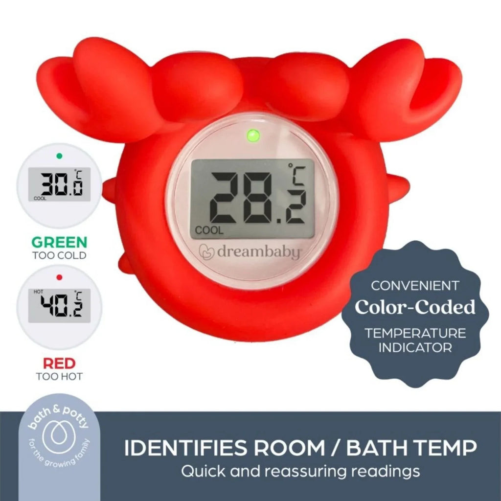 Dreambaby 2-in-1 Room & Bath Crab Thermometer