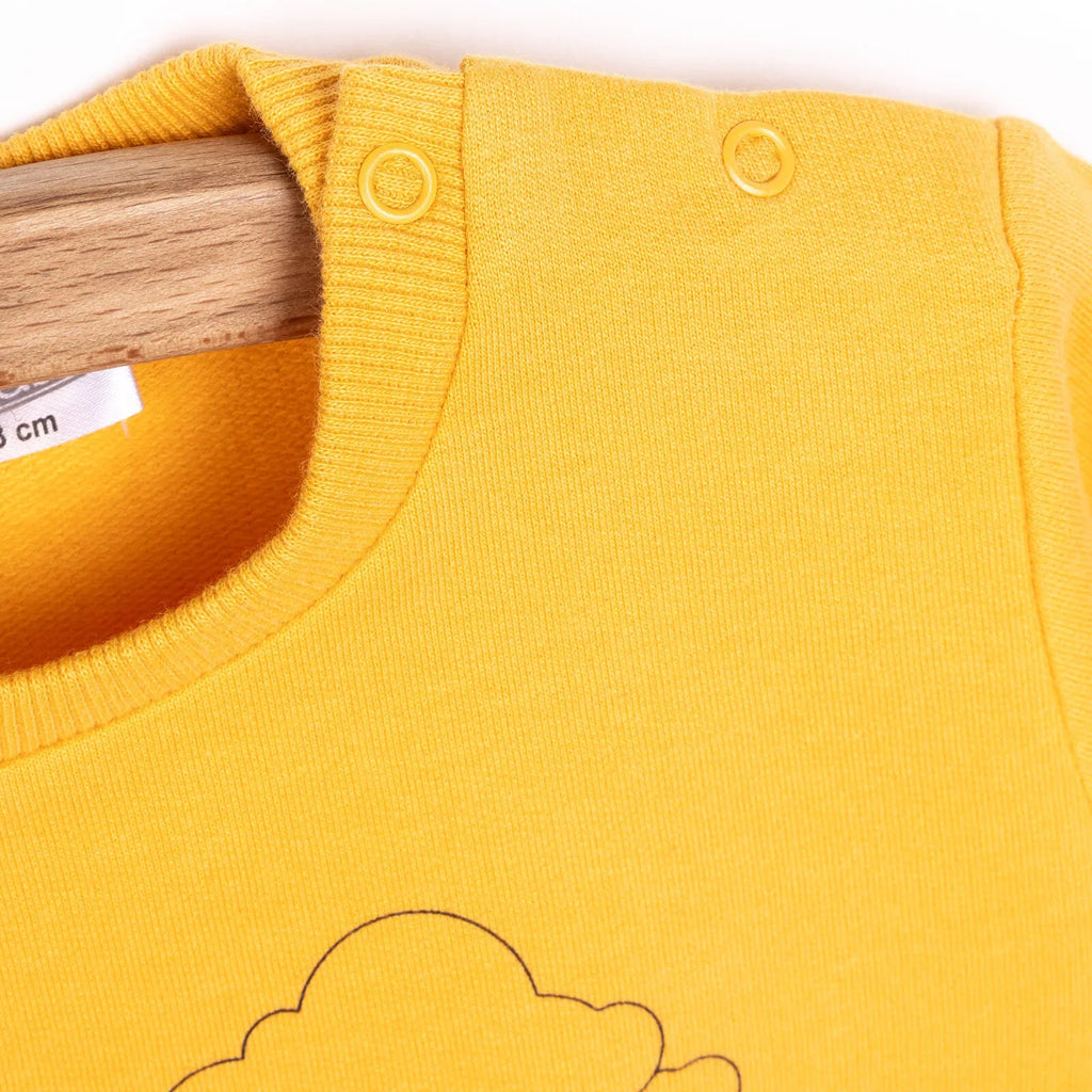 HelloBaby Baby Boy Basic Helicopter Patterned Sweatshirt - Dark Yellow