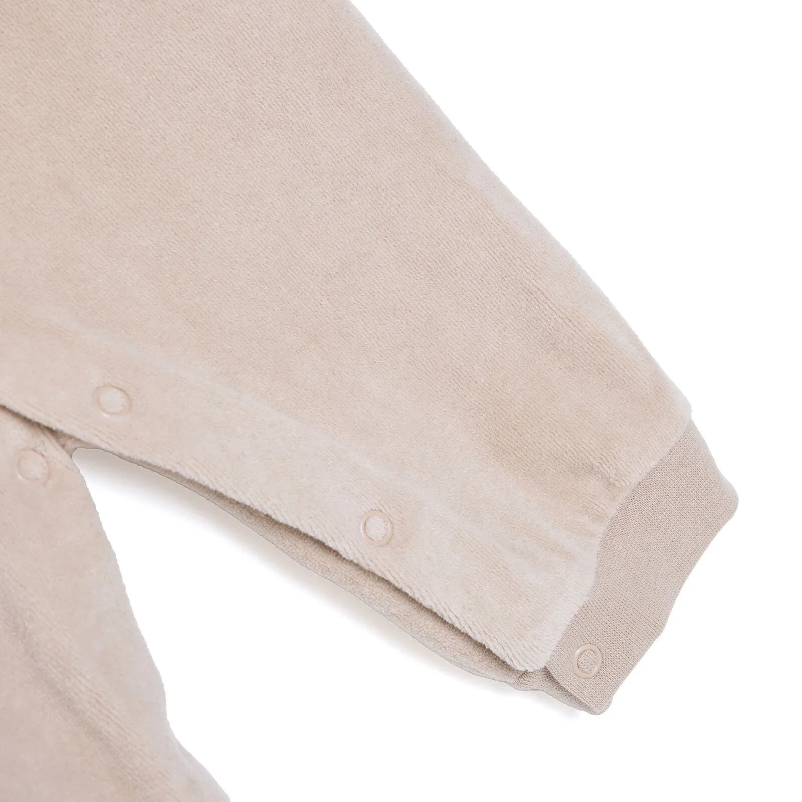 HelloBaby Newborn Velvet Footless Jumpsuit - Beige