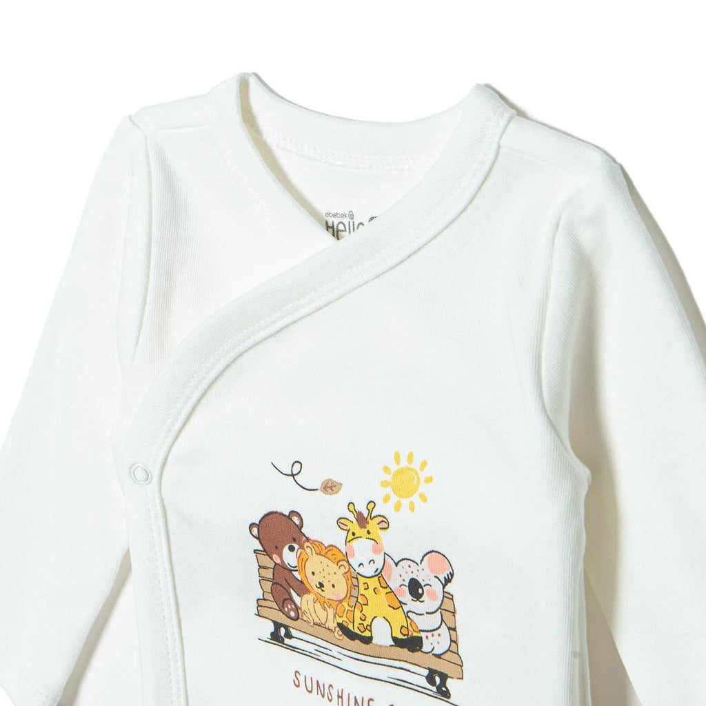 HelloBaby Newborn Body-Footed Bottom - Ecru