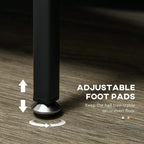 Adjustable foot pads for metal clothes rail, black legs with round base pads