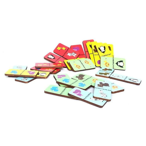 Rossie Wood Matching Game-Domino - Bobobiy