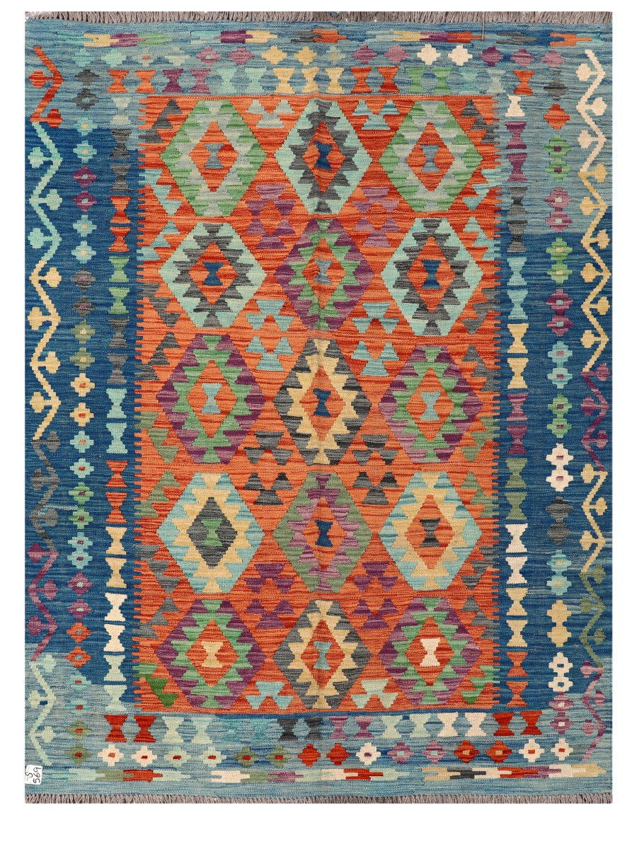 Maimana Afghanistan Kilim Rug - 205 x152 cm - Handmade