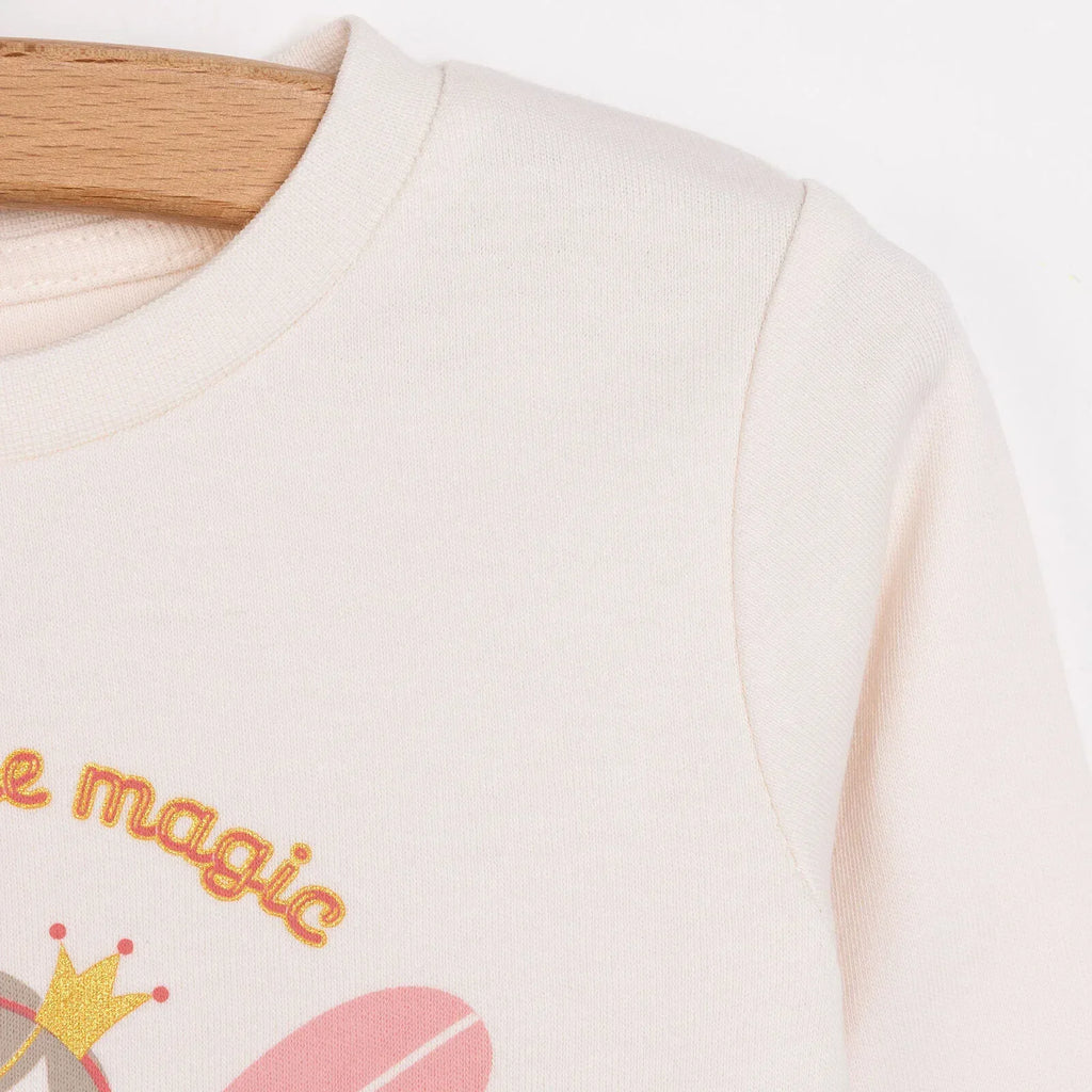 HelloBaby Baby Girl Long Sleeve Pyjamas Set - Ecru - Bobobiy