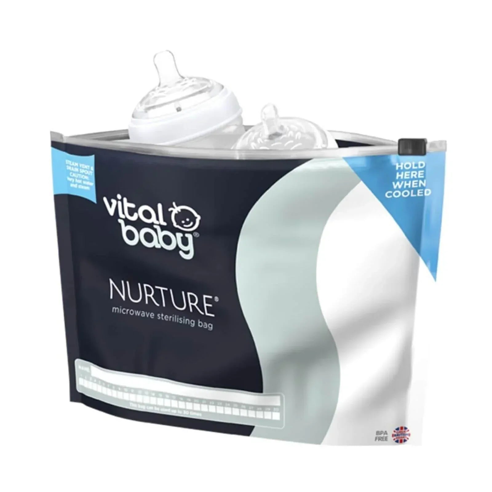 Vital Baby Nurture Microwave Sterilising Bags 5 pcs - Bobobiy