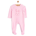HelloBaby Newborn Baby Girl Velvet Footed Jumpsuit - Pink