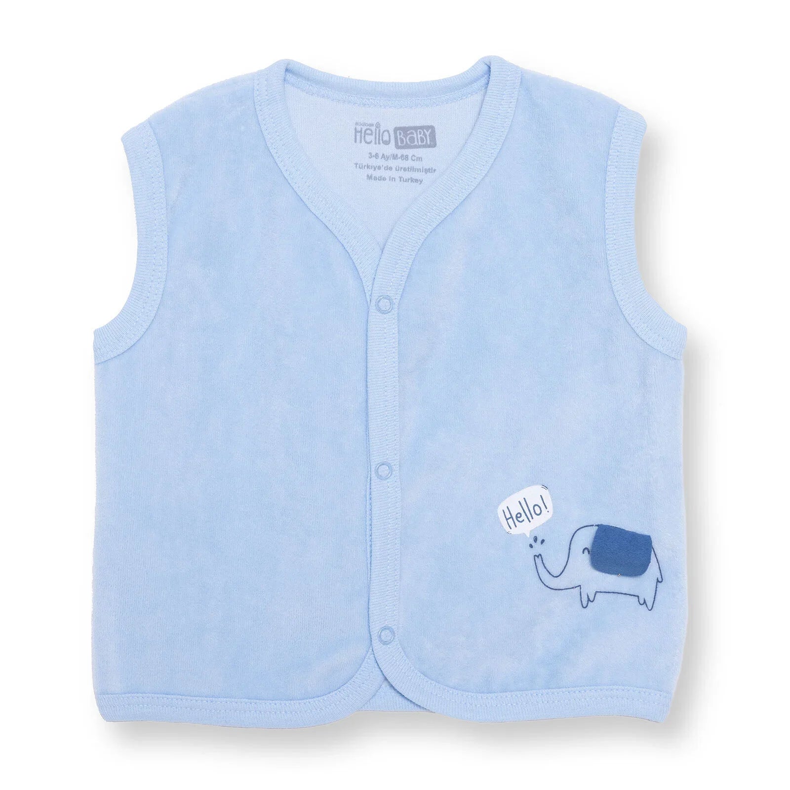 HelloBaby Newborn Vest - Light Blue