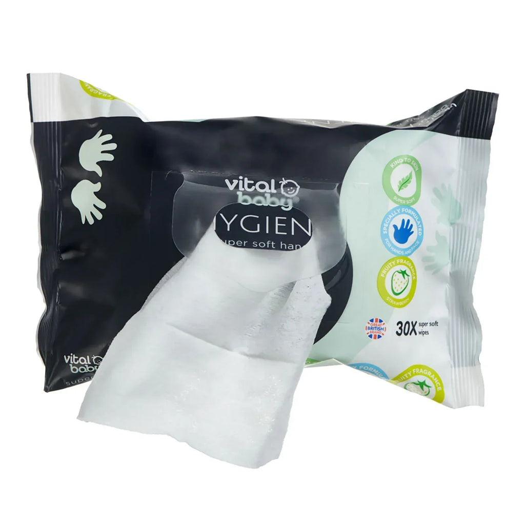 Vital Baby Hygiene Super Soft Hand & Face Wipes 30 pcs - Bobobiy