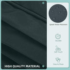 Dark grey polyester cushion cover fabric with water-resistant textured surface