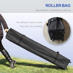 Gazebo roller bag with wheels and carry handles, folded accessory bag shown