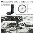 Bike trailer hitch connector and rear-axle mount with secure locking hardware