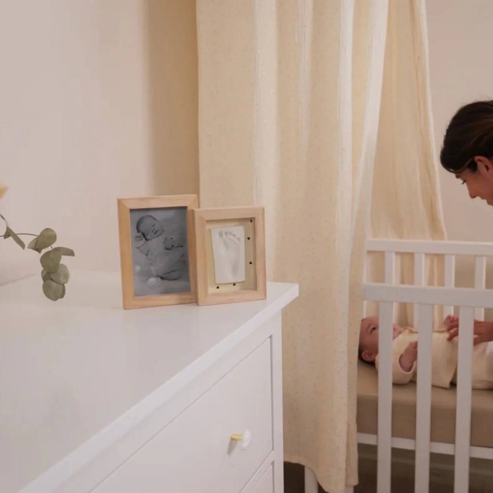 Petit Artichaut Duo Frame with Hand & Foot Imprints - Jolis Coeurs