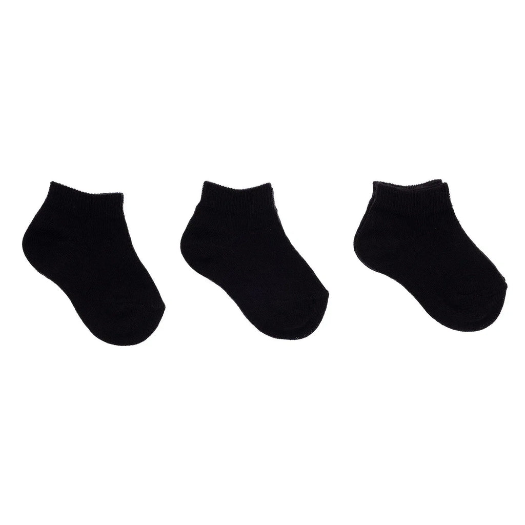 HelloBaby Boy Baby Socks 3 Pack - Black - Bobobiy