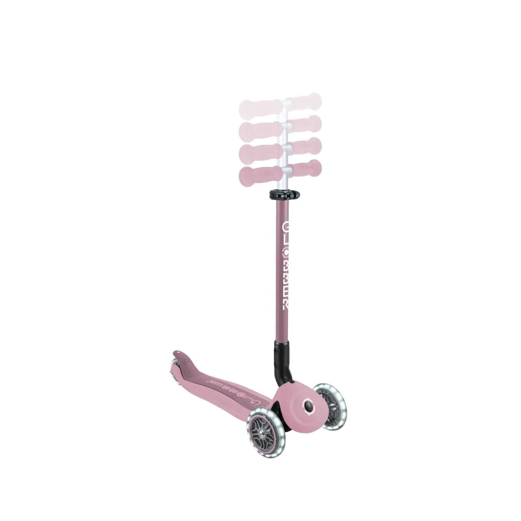 Globber Go Up Active Lights Eco Scooter - Berry