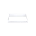 White universal baby changing top with open recessed center and raised side rails
