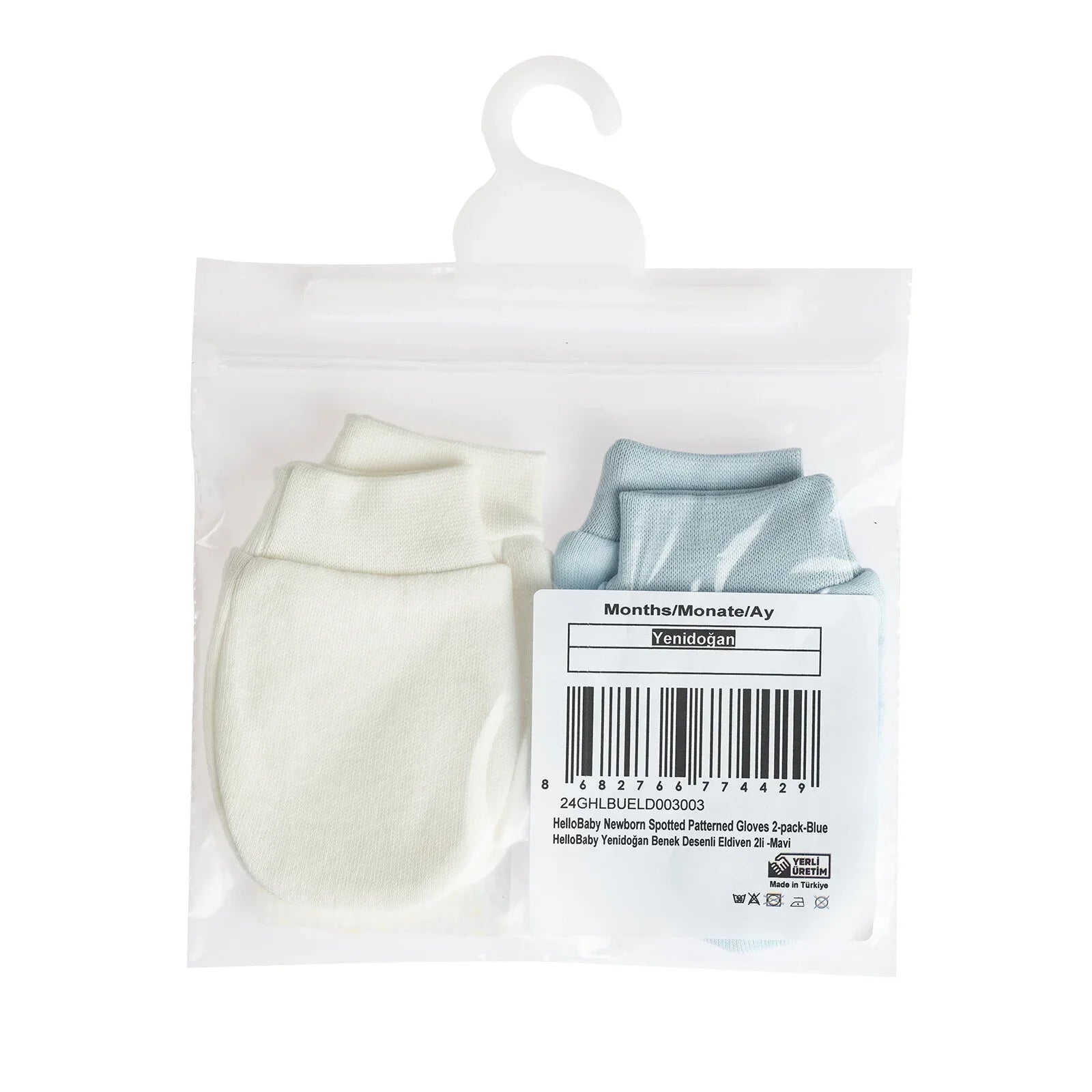 HelloBaby Newborn Mitten - Blue