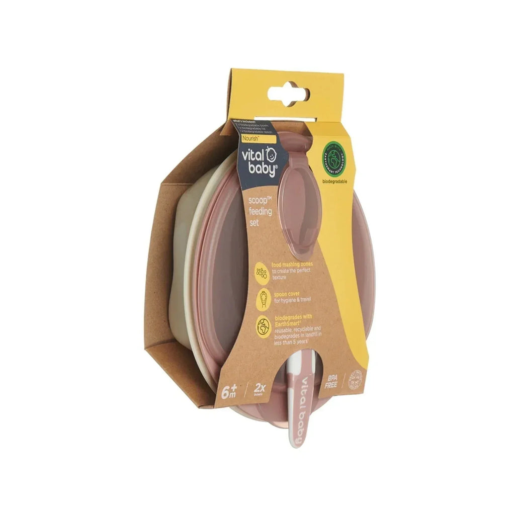 Vital Baby Nourish Scoop Feeding Set 2 pcs - Natural Berry - Bobobiy