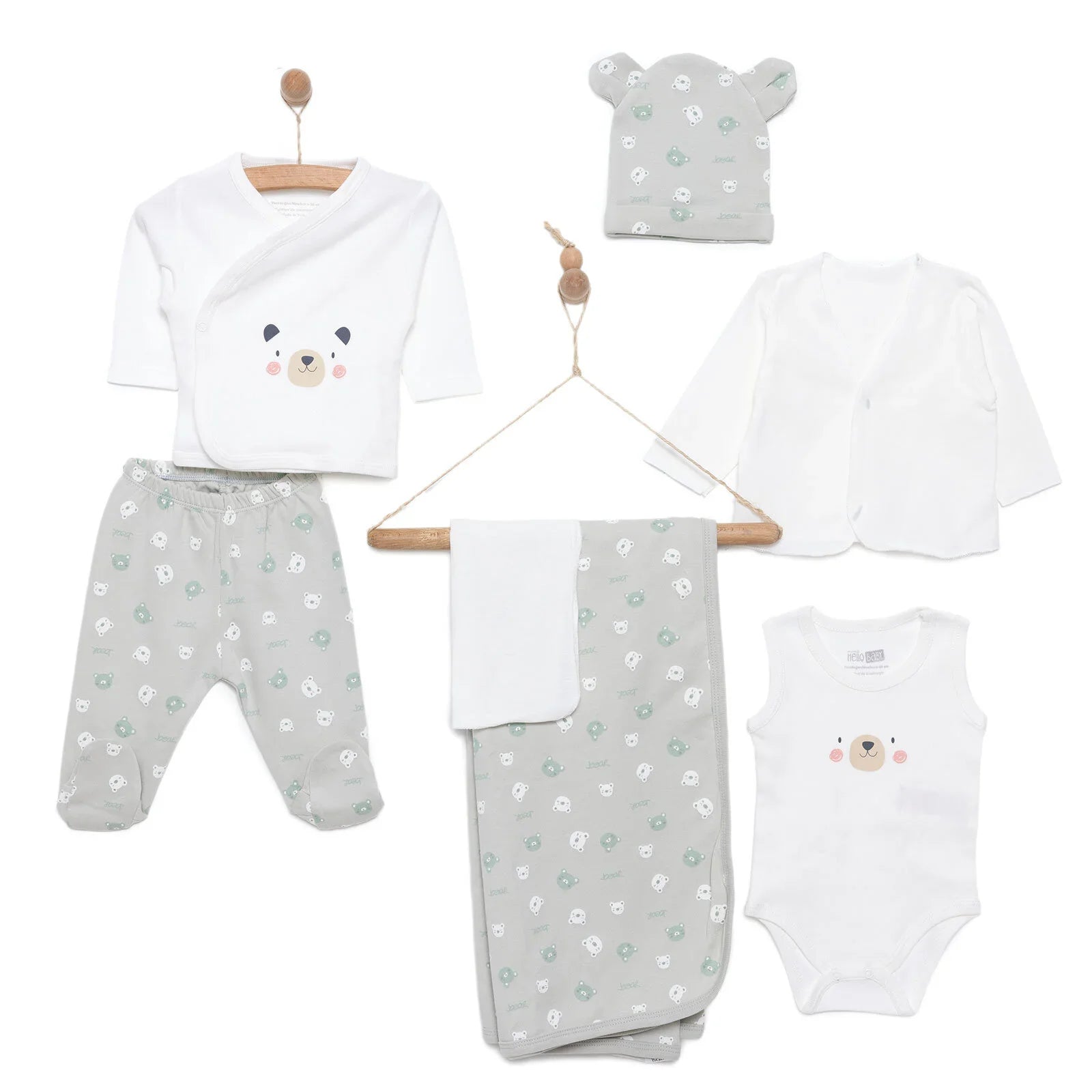 HelloBaby Boy 10pcs Newborn Set - Green