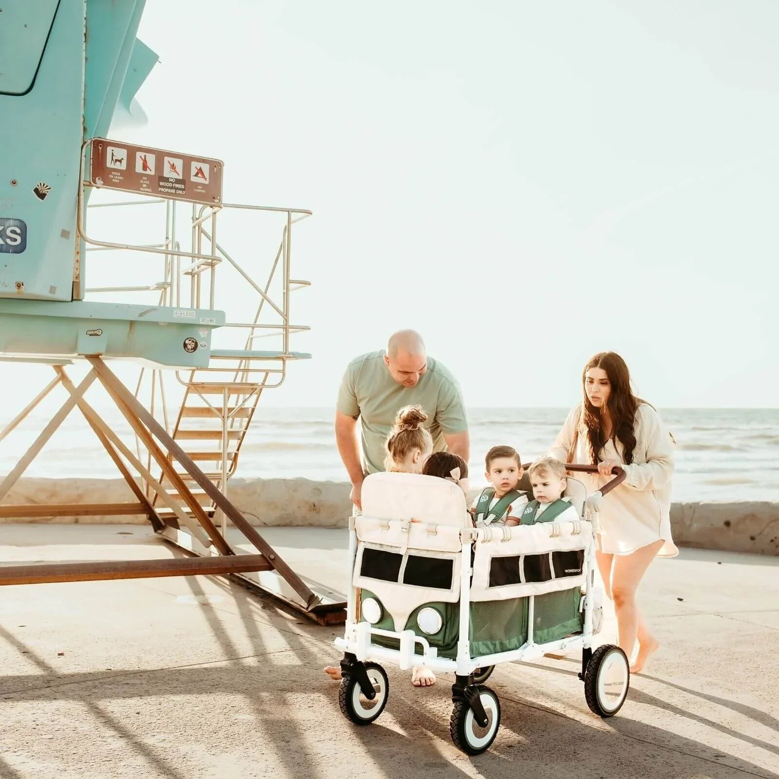 Wonderfold VW4 Volkswagen Stroller Wagon - Green