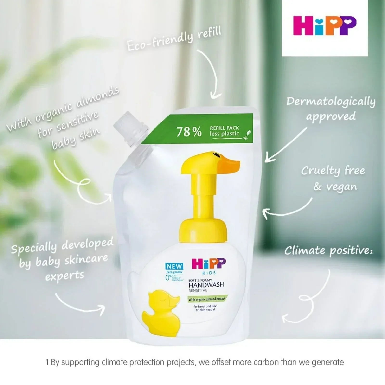 HiPP Kids Soft & Foamy Handwash Duck Refill 250ml - Bobobiy