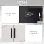 Light grey cabinet with aluminium alloy handle and cushioned hinge hardware