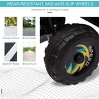 Black anti-slip wheels with SPEED hub design and tread for multiple road surfaces
