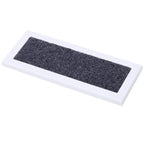 Single white top step of 3-step pet stairs with dark carpet non-slip tread