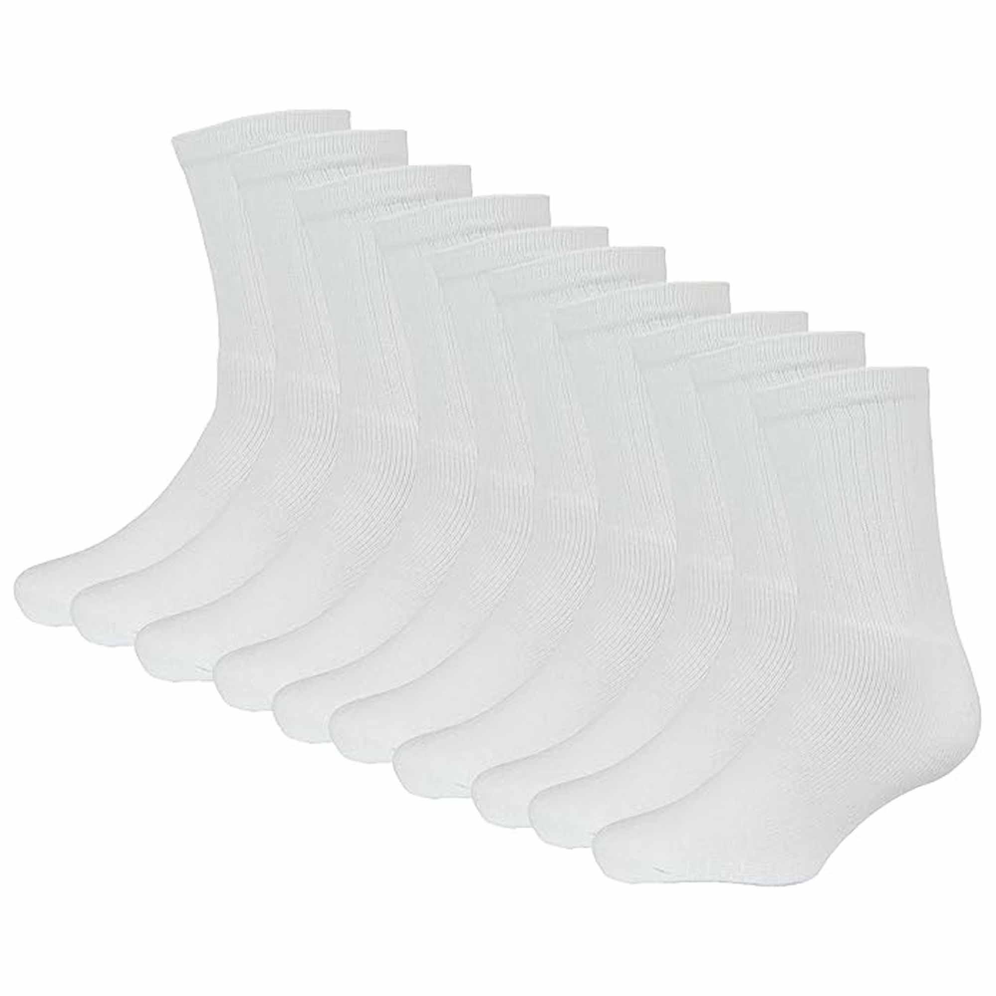 10-pairs-kids-athletic-sport-socks-cushioned-breathable-durable-for-running-hiking-football-boys-girls-anti-blister-moisture-wicking-by-sock-stack-white-4-7-years-socks-1177921910 - Bobobiy