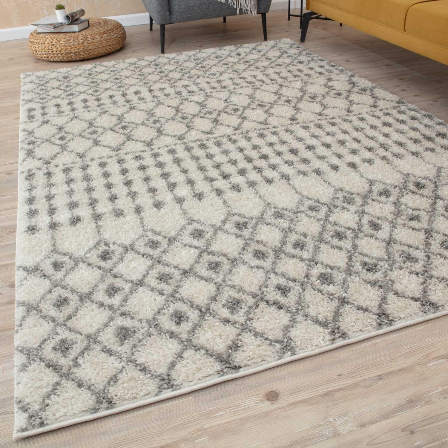 1000MoroccanIvoryGreyShaggyRug-11 - Bobobiy