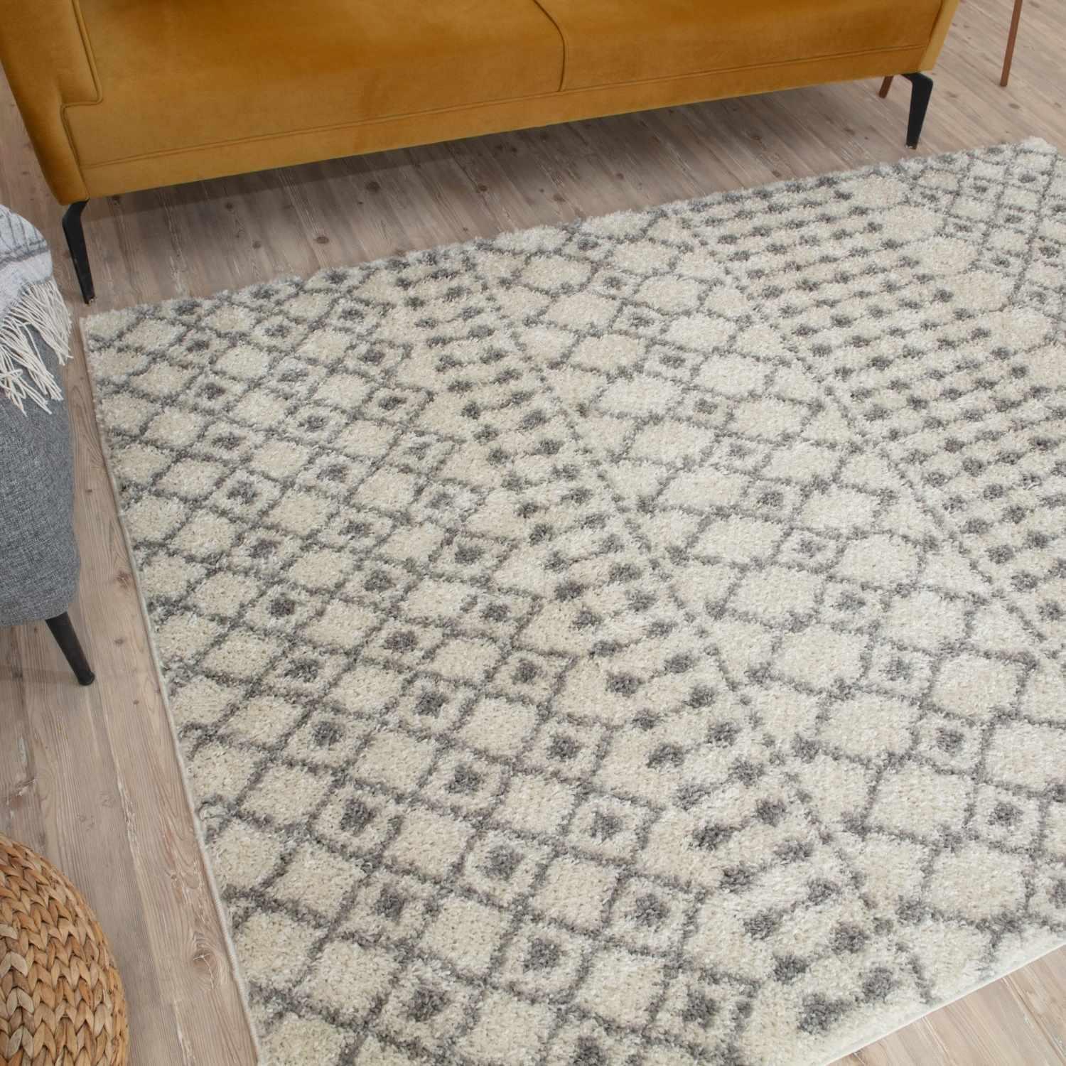 1000MoroccanIvoryGreyShaggyRug-12 - Bobobiy